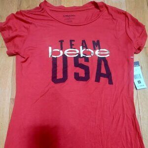 Bebe Team USA Women's Shirt Red Med 2024 Paris Olympics Team USA Olympics New